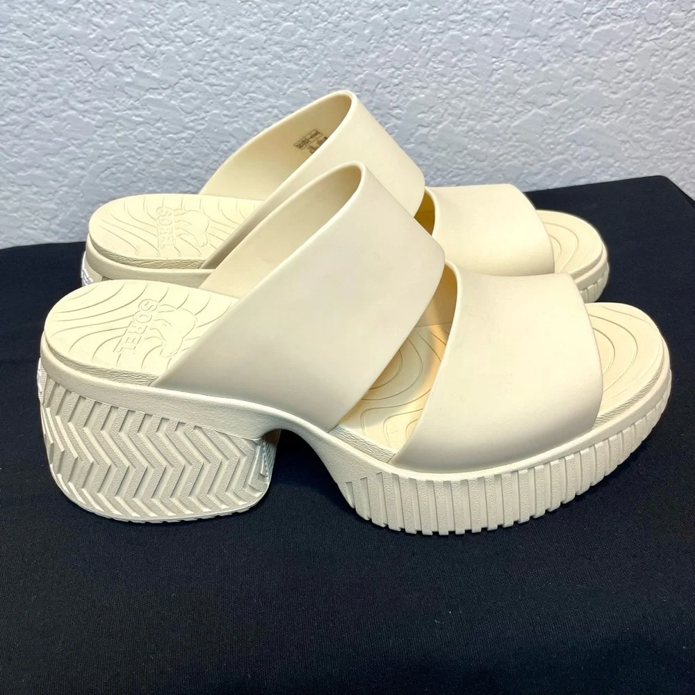 Sorel Sandal Honey White/Sea Salt, Ona Streetworks Slide Heel Women’s Size 9 - Picture 2 of 15